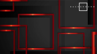 Vektör Modern Soyut Kareler Arka Planlar . siyah ve kırmızı metal renk degradesi ile. eps 10 şablonu