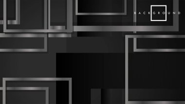 Lüks parlak gri kare ile soyut metal vektör arka plan