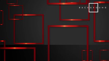 Vektör Modern Soyut Kareler Arka Planlar . siyah ve kırmızı metal renk degradesi ile. eps 10 şablonu
