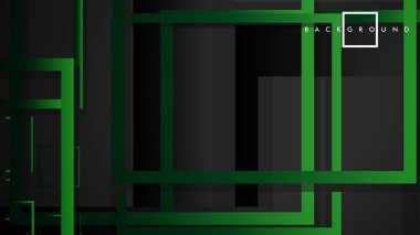Vektör Modern Soyut Kareler Arka Planlar . siyah yeşil degrade ile. eps 10 şablonu