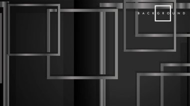 Lüks parlak gri kare ile soyut metal vektör arka plan