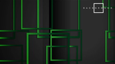 Vektör Modern Soyut Kareler Arka Planlar . siyah yeşil degrade ile. eps 10 şablonu