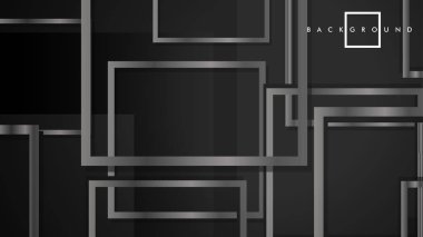 Vektör Modern Soyut Kareler Arka Planlar . siyah ve gri metal renk degradesi ile. eps 10 şablonu