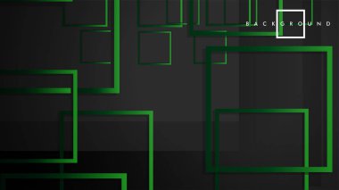 Vektör Modern Soyut Kareler Arka Planlar . siyah yeşil degrade ile. eps 10 şablonu