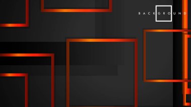 Vektör Modern Soyut Kareler Arka Planlar . siyah turuncu degrade ile. eps 10 şablonu