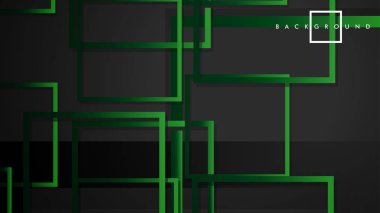 Vektör Modern Soyut Kareler Arka Planlar . siyah yeşil degrade ile. eps 10 şablonu