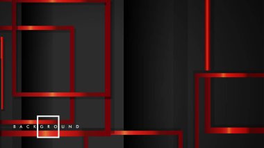 Vektör Modern Soyut Kareler Arka Planlar . siyah ve kırmızı metal renk degradesi ile. eps 10 şablonu
