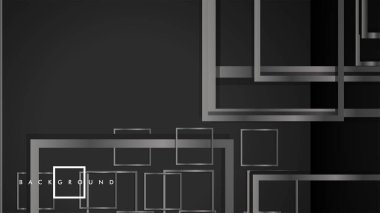 Vektör Modern Soyut Kareler Arka Planlar . siyah ve gri metal renk degradesi ile. eps 10 şablonu