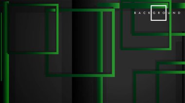 Vektör Modern Soyut Kareler Arka Planlar . siyah yeşil degrade ile. eps 10 şablonu
