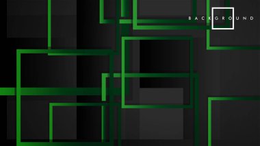 Vektör Modern Soyut Kareler Arka Planlar . siyah yeşil degrade ile. eps 10 şablonu