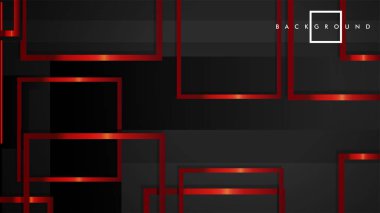 Vektör Modern Soyut Kareler Arka Planlar . siyah ve kırmızı metal renk degradesi ile. eps 10 şablonu