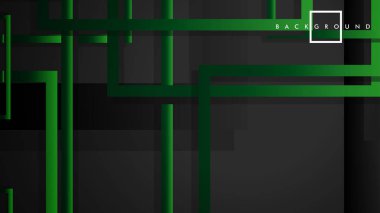Vektör Modern Soyut Kareler Arka Planlar . siyah yeşil degrade ile. eps 10 şablonu