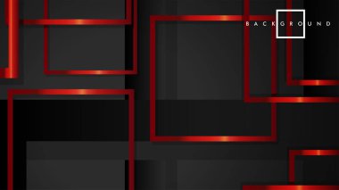 Vektör Modern Soyut Kareler Arka Planlar . siyah ve kırmızı metal renk degradesi ile. eps 10 şablonu