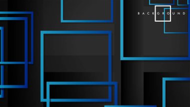 Vektör Modern Soyut Kareler Arka Planlar . siyah yeşil degrade ile. eps 10 şablonu