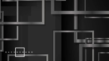 Vektör Modern Soyut Kareler Arka Planlar . siyah ve gri metal renk degradesi ile. eps 10 şablonu