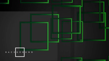 Vektör Modern Soyut Kareler Arka Planlar . siyah yeşil degrade ile. eps 10 şablonu