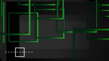 Vektör Modern Soyut Kareler Arka Planlar . siyah yeşil degrade ile. eps 10 şablonu