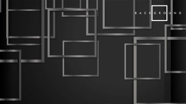 Vektör Modern Soyut Kareler Arka Planlar . siyah ve gri metal renk degradesi ile. eps 10 şablonu