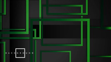 Vektör Modern Soyut Kareler Arka Planlar . siyah yeşil degrade ile. eps 10 şablonu