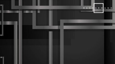 Vektör Modern Soyut Kareler Arka Planlar . siyah ve gri metal renk degradesi ile. eps 10 şablonu