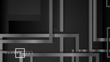 Lüks parlak gri kare ile soyut metal vektör arka plan