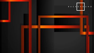 Vektör Modern Soyut Kareler Arka Planlar . siyah turuncu degrade ile. eps 10 şablonu