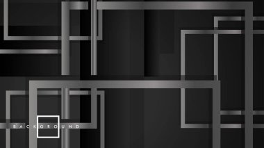 Vektör Modern Soyut Kareler Arka Planlar . siyah ve gri metal renk degradesi ile. eps 10 şablonu