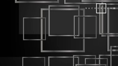 Vektör Modern Soyut Kareler Arka Planlar . siyah ve gri metal renk degradesi ile. eps 10 şablonu