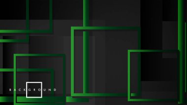 Vektör Modern Soyut Kareler Arka Planlar . siyah yeşil degrade ile. eps 10 şablonu