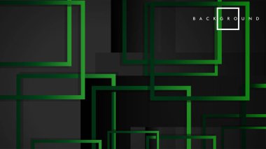 Vektör Modern Soyut Kareler Arka Planlar . siyah yeşil degrade ile. eps 10 şablonu