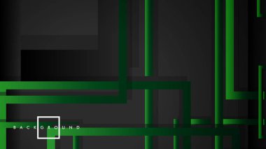 Vektör Modern Soyut Kareler Arka Planlar . siyah yeşil degrade ile. eps 10 şablonu