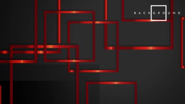 Vektör Modern Soyut Kareler Arka Planlar . siyah ve kırmızı metal renk degradesi ile. eps 10 şablonu