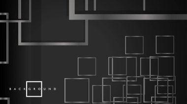 Vektör Modern Soyut Kareler Arka Planlar . siyah ve gri metal renk degradesi ile. eps 10 şablonu
