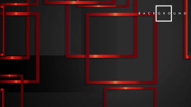 Vektör Modern Soyut Kareler Arka Planlar . siyah ve kırmızı metal renk degradesi ile. eps 10 şablonu