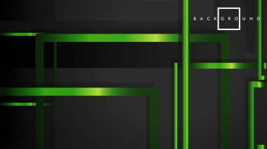 Vektör Modern Soyut Kareler Arka Planlar . siyah ve yeşil metal renk degradesi ile. eps 10 şablonu