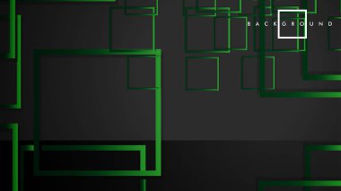 Vektör Modern Soyut Kareler Arka Planlar . siyah yeşil degrade ile. eps 10 şablonu