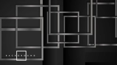 Vektör Modern Soyut Kareler Arka Planlar . siyah ve gri metal renk degradesi ile. eps 10 şablonu
