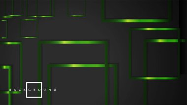 Vektör Modern Soyut Kareler Arka Planlar . siyah ve yeşil metal renk degradesi ile. eps 10 şablonu