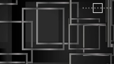 Vektör Modern Soyut Kareler Arka Planlar . siyah ve gri metal renk degradesi ile. eps 10 şablonu