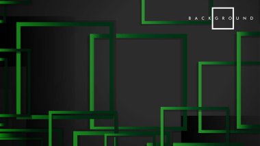 Vektör Modern Soyut Kareler Arka Planlar . siyah yeşil degrade ile. eps 10 şablonu