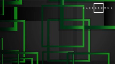 Vektör Modern Soyut Kareler Arka Planlar . siyah yeşil degrade ile. eps 10 şablonu