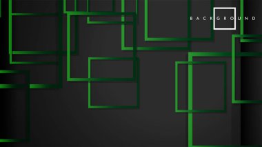 Vektör Modern Soyut Kareler Arka Planlar . siyah yeşil degrade ile. eps 10 şablonu