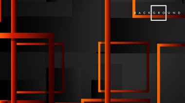 Vektör Modern Soyut Kareler Arka Planlar . siyah kırmızı turuncu degrade ile. eps 10 şablonu