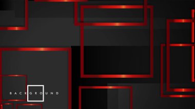 Vektör Modern Soyut Kareler Arka Planlar . siyah ve kırmızı metal renk degradesi ile. eps 10 şablonu