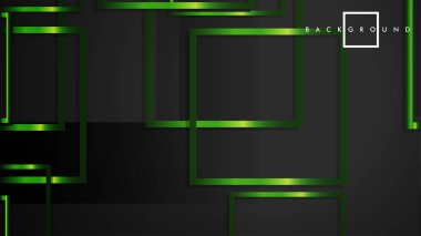 Vektör Modern Soyut Kareler Arka Planlar . siyah ve yeşil metal renk degradesi ile. eps 10 şablonu
