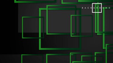 Vektör Modern Soyut Kareler Arka Planlar . siyah yeşil degrade ile. eps 10 şablonu