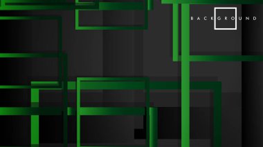Vektör Modern Soyut Kareler Arka Planlar . siyah yeşil degrade ile. eps 10 şablonu