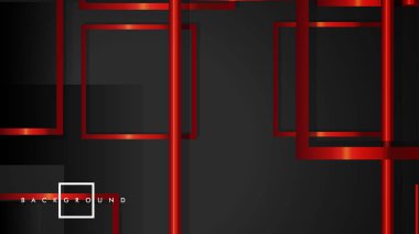 Vektör Modern Soyut Kareler Arka Planlar . siyah ve kırmızı metal renk degradesi ile. eps 10 şablonu