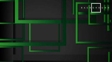 Vektör Modern Soyut Kareler Arka Planlar . siyah yeşil degrade ile. eps 10 şablonu
