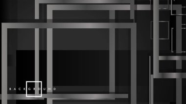 Vektör Modern Soyut Kareler Arka Planlar . siyah ve gri metal renk degradesi ile. eps 10 şablonu